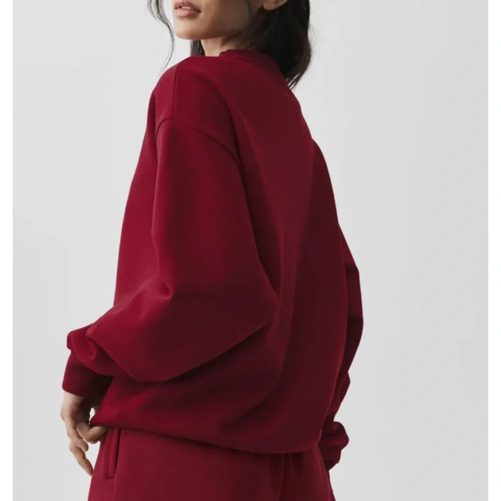 ALO Yoga Burgundy Crewneck Sweatshirt